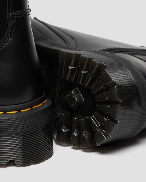 Jadon 8 Eye Boot - Black Polished Smooth