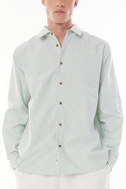 Oxford LS Shirt - Emerald/White