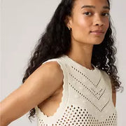 Adrienne Crochet Tank - Egret