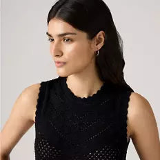 Adrienne Crochet Tank - Anthracite Night