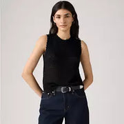 Adrienne Crochet Tank - Anthracite Night
