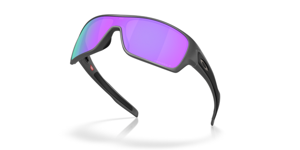 Oakley Sunglass - TURBINE ROTOR Matte Steel/Prizm Violet Polarized