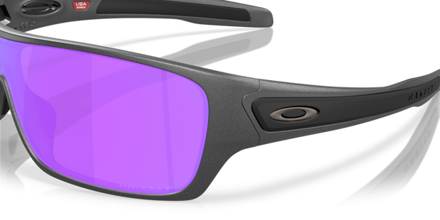 Oakley Sunglass - TURBINE ROTOR Matte Steel/Prizm Violet Polarized