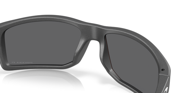 Oakley Sunglass - GIBSTON XL Steel/Prizm Black Polarized