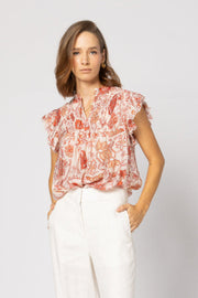 Arabella Blouse - Ruby Flowers