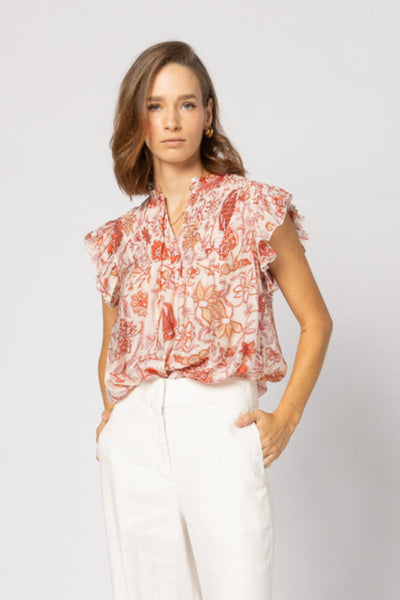 Arabella Blouse - Ruby Flowers