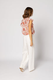 Arabella Blouse - Ruby Flowers