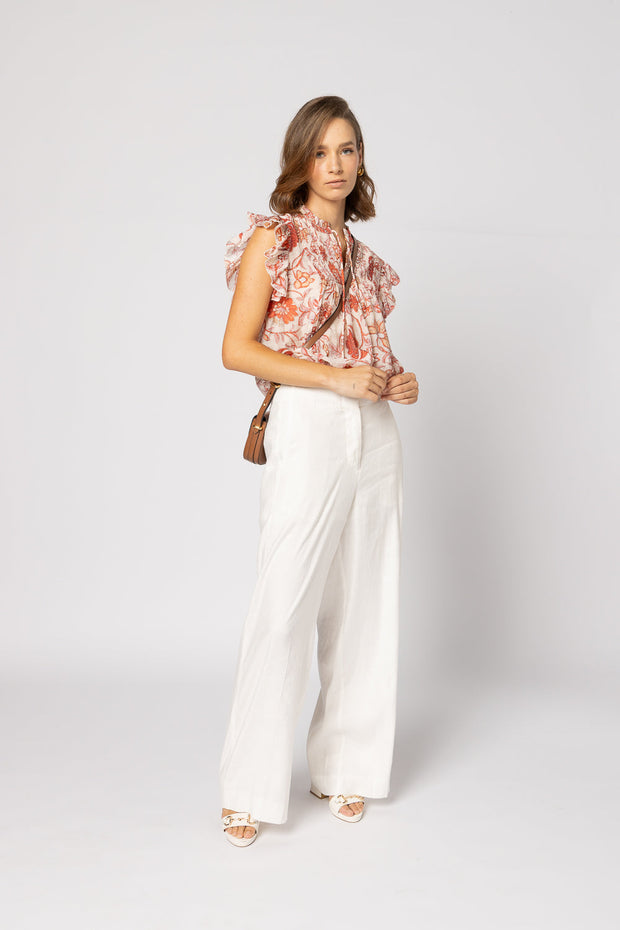 Arabella Blouse - Ruby Flowers