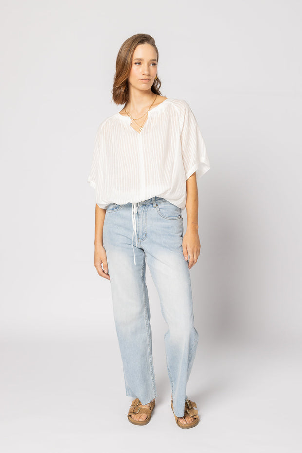 Liberty Top - White Stripe