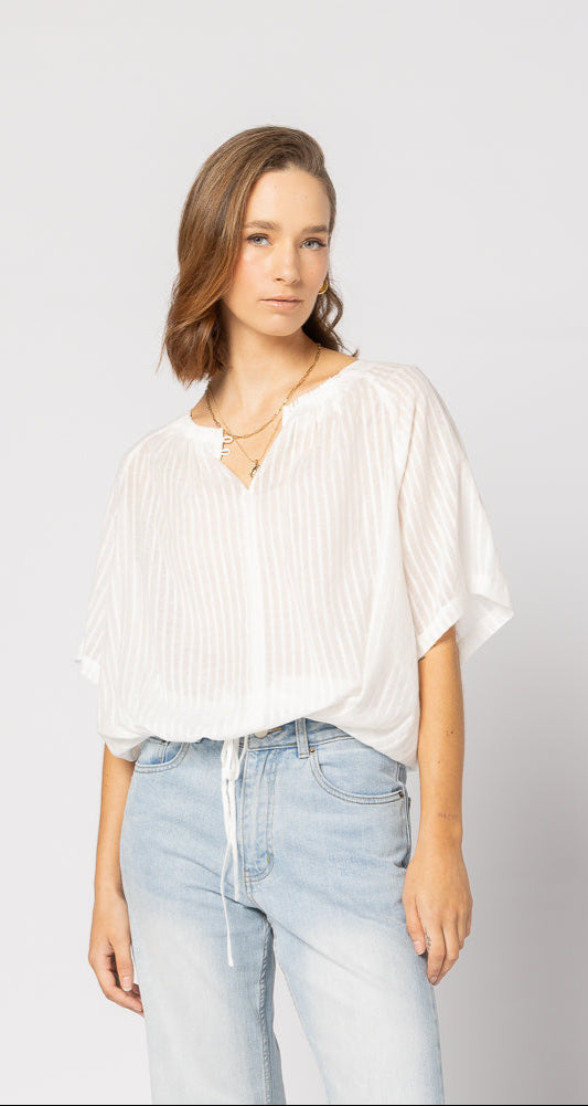 Liberty Top - White Stripe