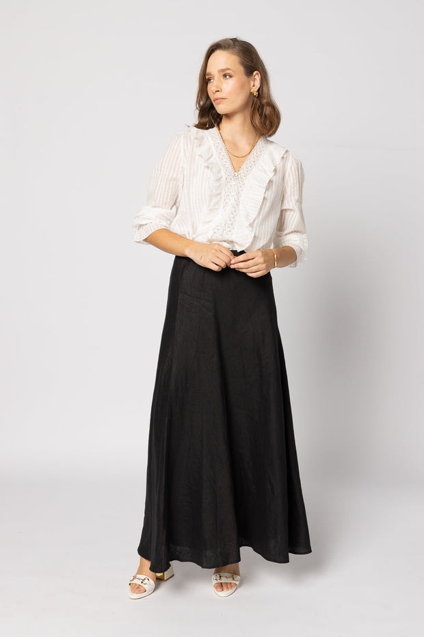 Amelia Blouse - Natural Stripe