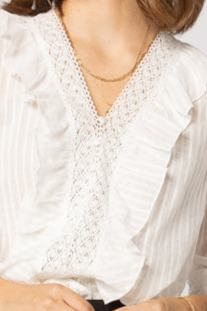 Amelia Blouse - Natural Stripe