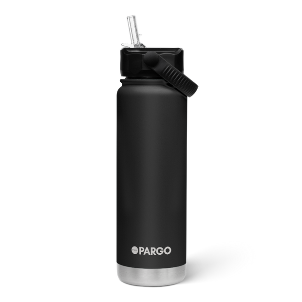 750ml Insulated Sports Bottle - Midnight Black