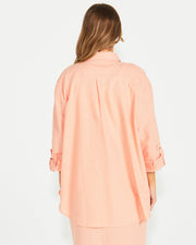 Liberty Shirt - Peach/White Stripe