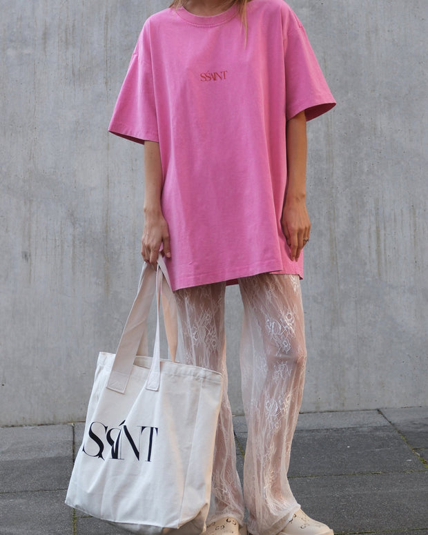 No Vacancy Tee - Acid Wash Dark Pink