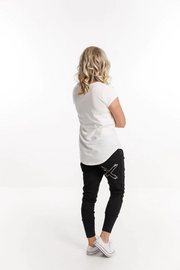 Apartment Pants (Winter Weight) - Black with White X Outline