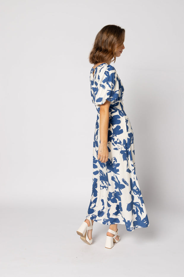 Halo Dress - Blue Flower