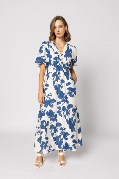 Halo Dress - Blue Flower
