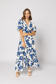 Halo Dress - Blue Flower