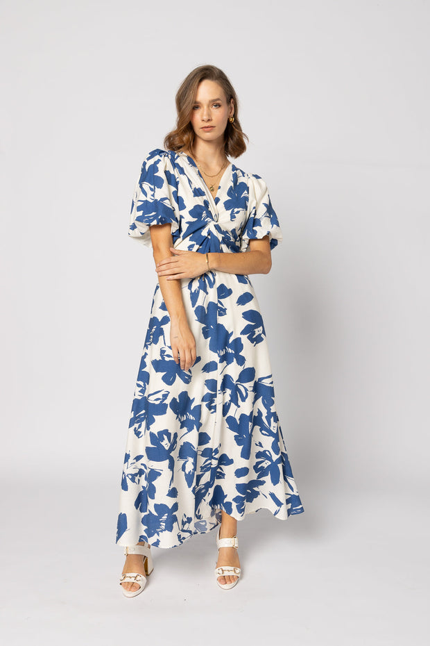 Halo Dress - Blue Flower