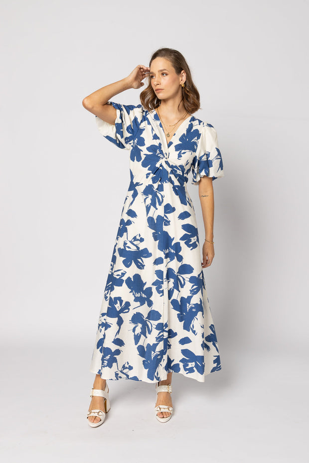Halo Dress - Blue Flower