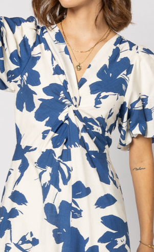 Halo Dress - Blue Flower