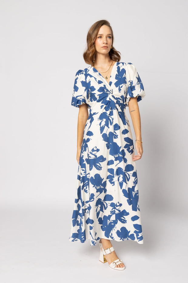 Halo Dress - Blue Flower