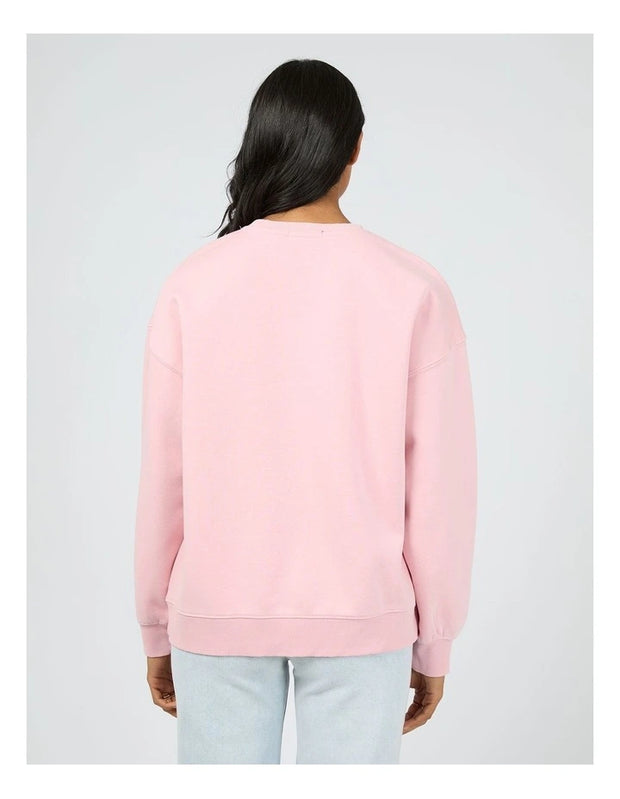 Vital Washed Oversized Crew - Pink