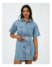 Sunny Denim Dress - Light Blue