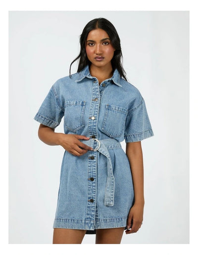 Sunny Denim Dress - Light Blue
