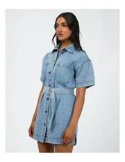 Sunny Denim Dress - Light Blue