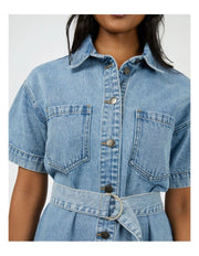 Sunny Denim Dress - Light Blue