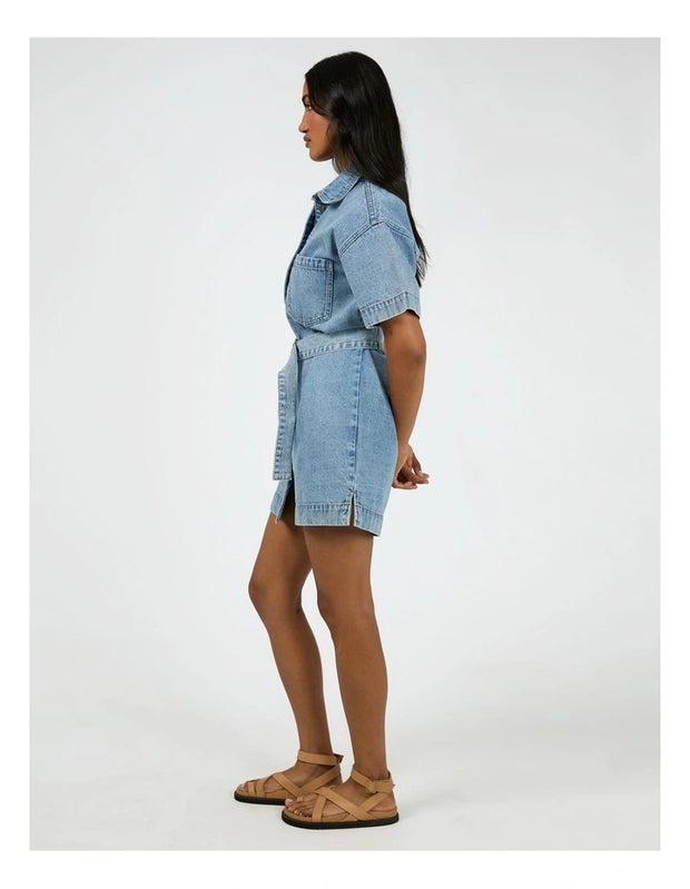 Sunny Denim Dress - Light Blue