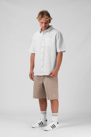 Linen Shirt - White Stripe