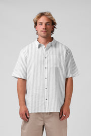 Linen Shirt - White Stripe