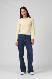 Knitted L/S Top - Lemon
