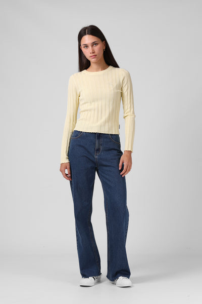 Knitted L/S Top - Lemon