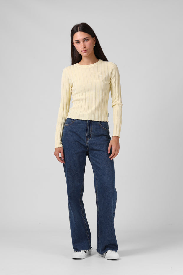 Knitted L/S Top - Lemon