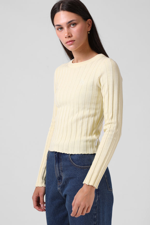 Knitted L/S Top - Lemon