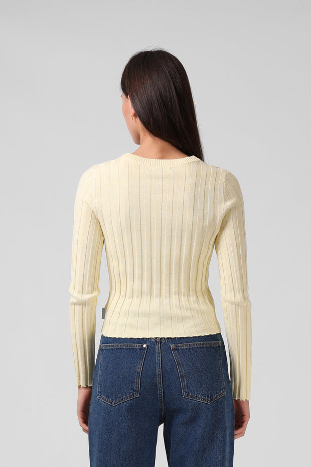 Knitted L/S Top - Lemon