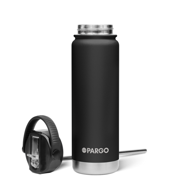 750ml Insulated Sports Bottle - Midnight Black