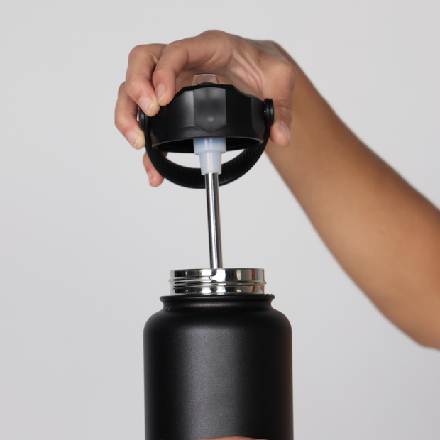 750ml Insulated Sports Bottle - Midnight Black