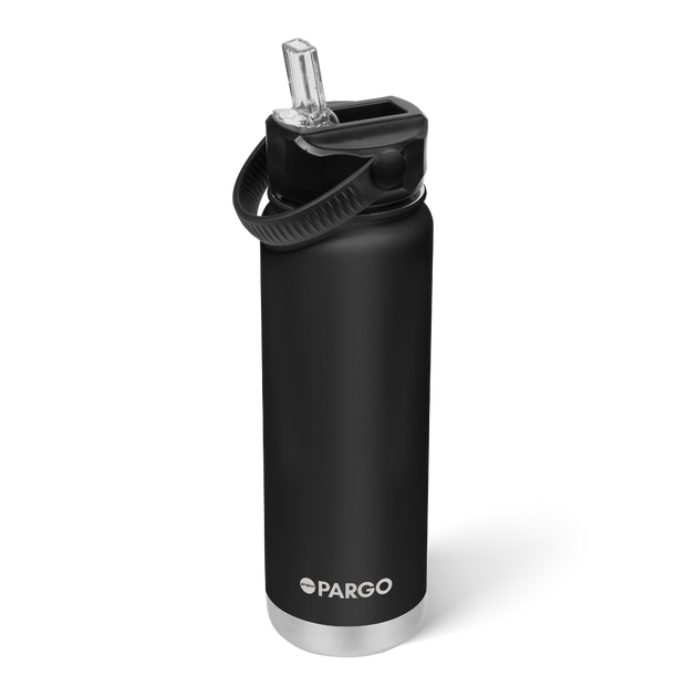 750ml Insulated Sports Bottle - Midnight Black