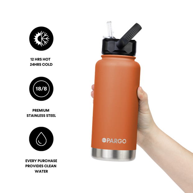 950ml Insulated Sports - Outback Red