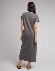 Brookes Midi Tee Dress - Charcoal
