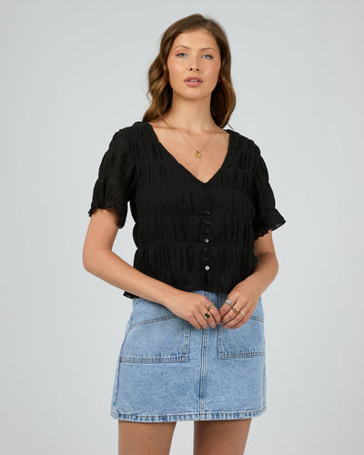 Maude Short Sleeve Shirt - Black