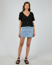 Maude Short Sleeve Shirt - Black