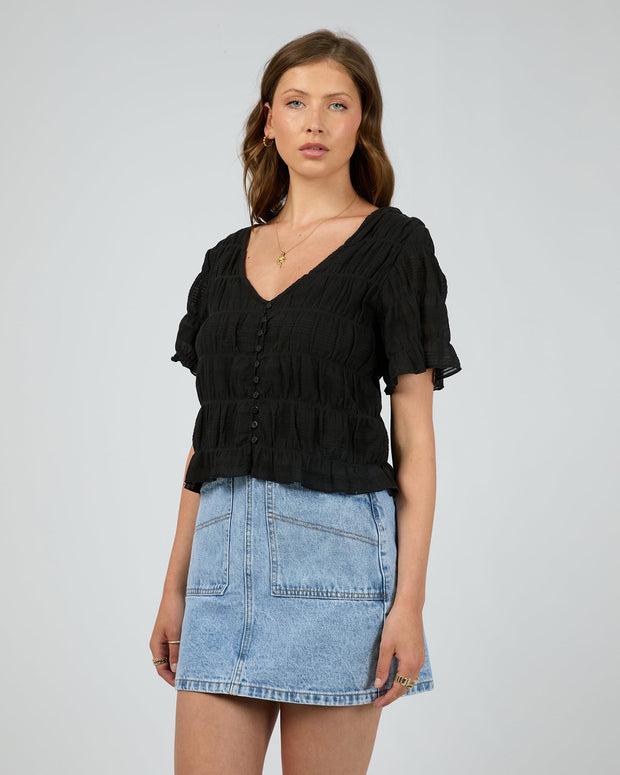 Maude Short Sleeve Shirt - Black