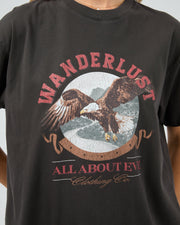 Wanderlust Oversized Tee - Washed Black