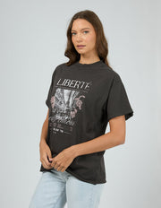 Atlas Relaxed Tee - Washed Black
